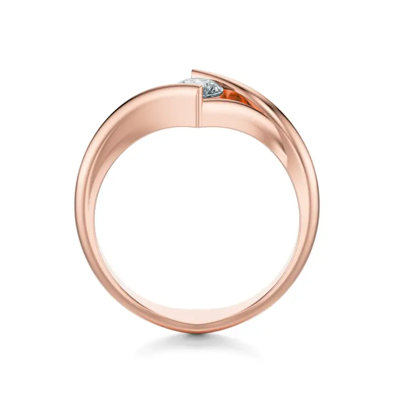 Pierścionek z diamentem różowe złoto AJPZ_105